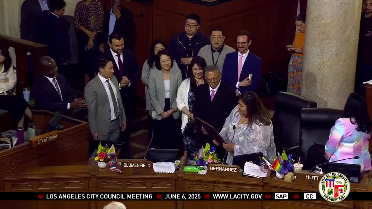 Los Angeles Council celebrates Lance's retirement and announces Foothills Recreation reopening