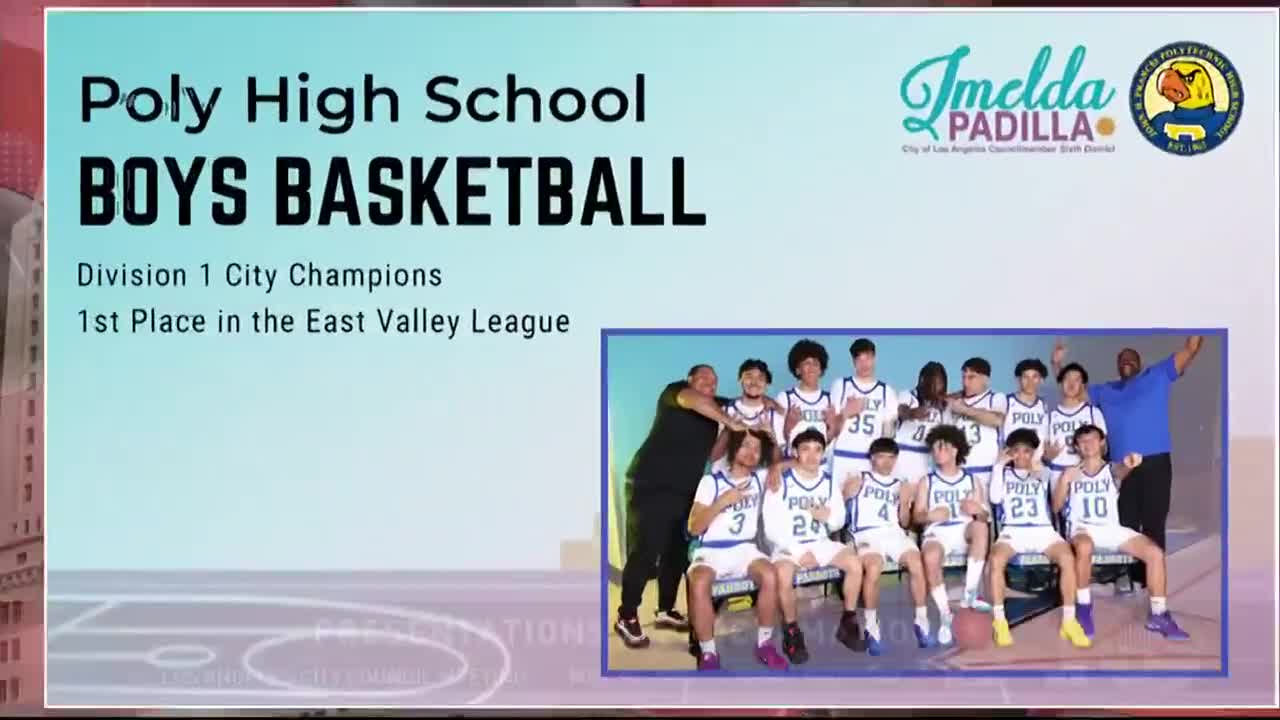 Sun Valley Polytechnic School basketball team celebrates undefeated championship season