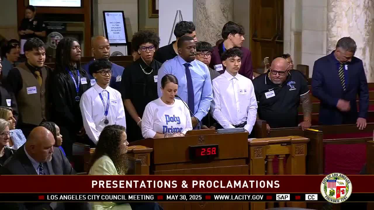 Los Angeles City Council honors local basketball team and community contributions