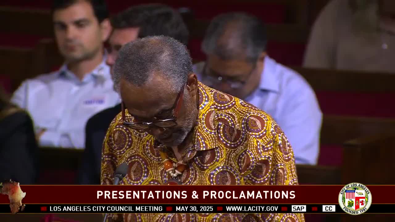 Jack Coverl showcases African coffee at Los Angeles City Council event
