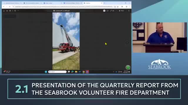 Seabrook Fire Chief discusses budget and mutual aid with Pasadena during station updates