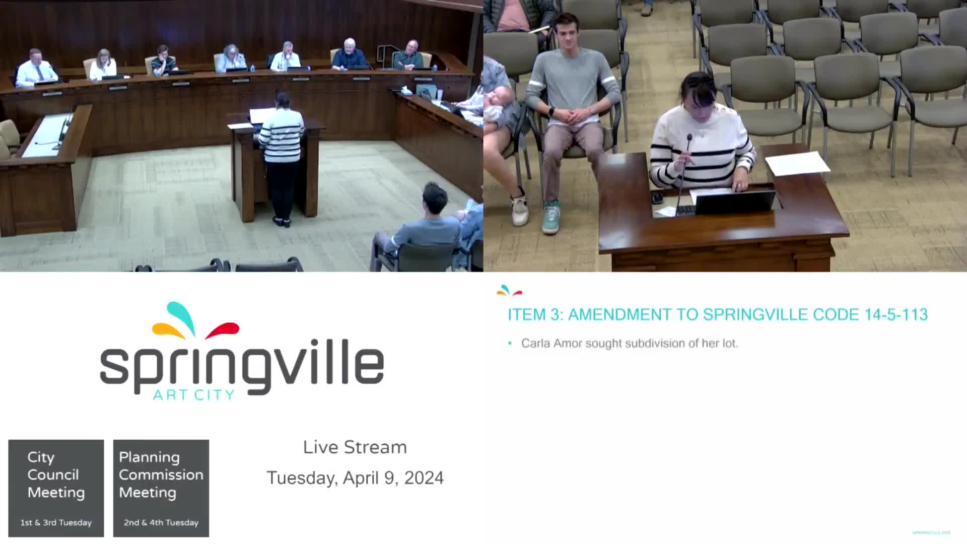 Carla Amora seeks amendment to Springville subdivision ordinance for son's housing