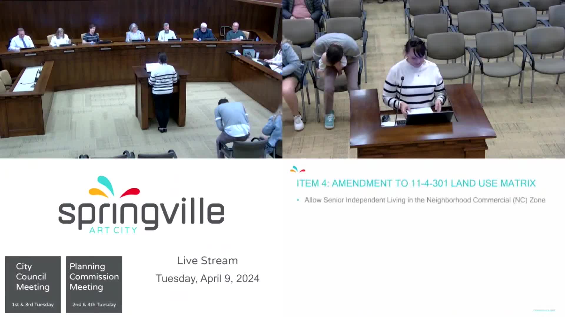 Springville City Council reviews amendment for senior independent living in commercial zone