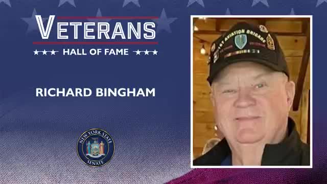 Senator Oberacher honors Richard Bingham for Vietnam War service and achievements