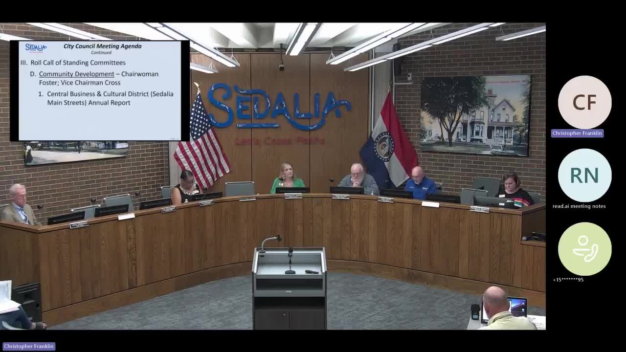 Sedalia Main Street presents annual budget and seeks Missouri partnership renewal