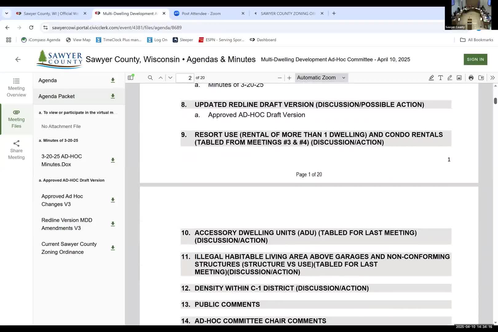 Sawyer County ad hoc committee limits new resorts to RR-2, bars them in R-1/RR-1