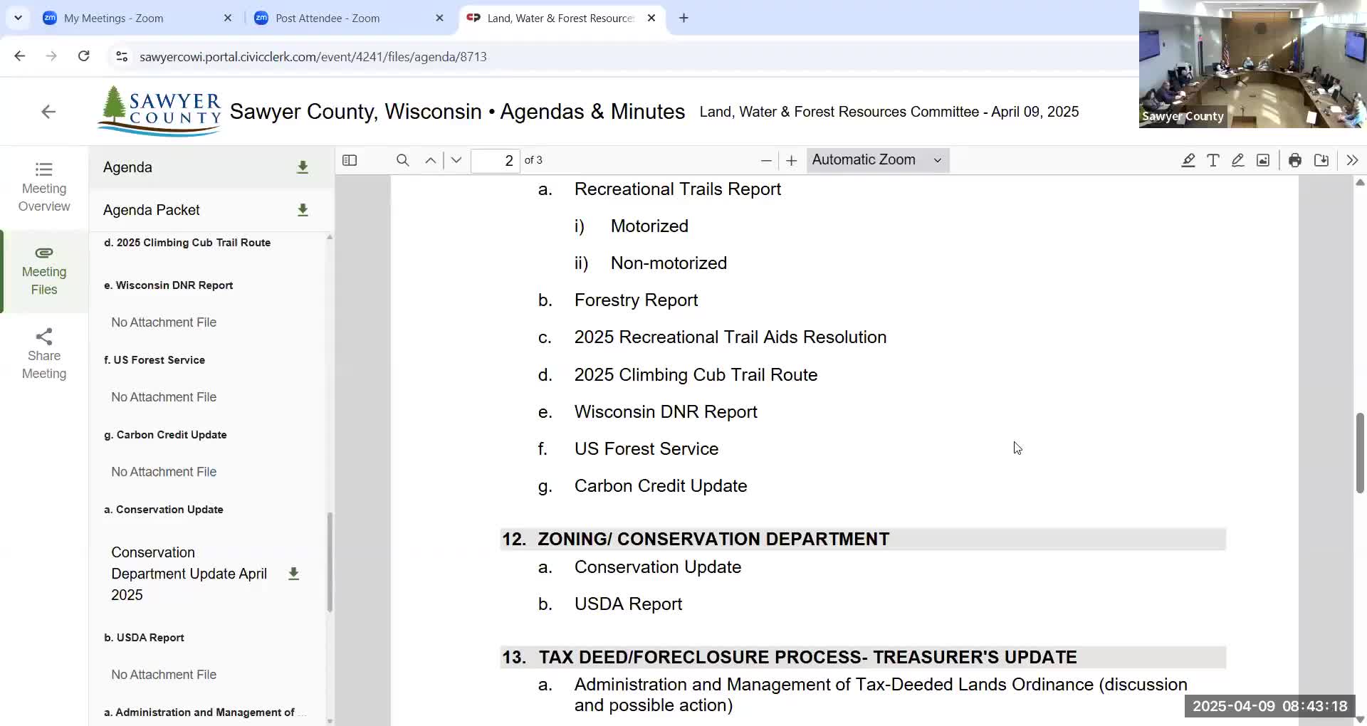 Officials say Sawyer County carbon-credit project near third-party verification; revenue not expected immediately