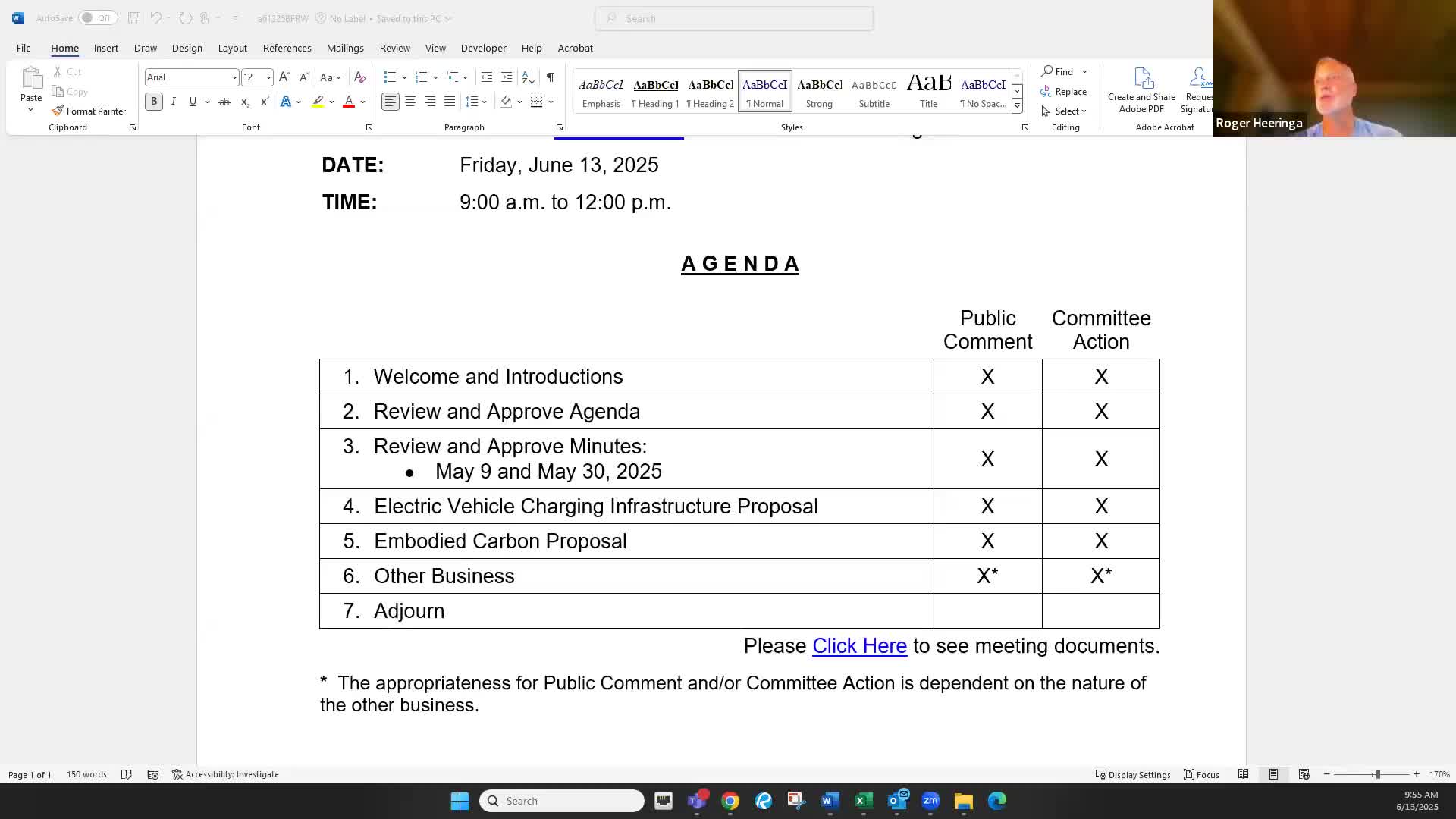 BFRW committee hears widespread stakeholder concern about embodied carbon appendix; committee sets comment deadline