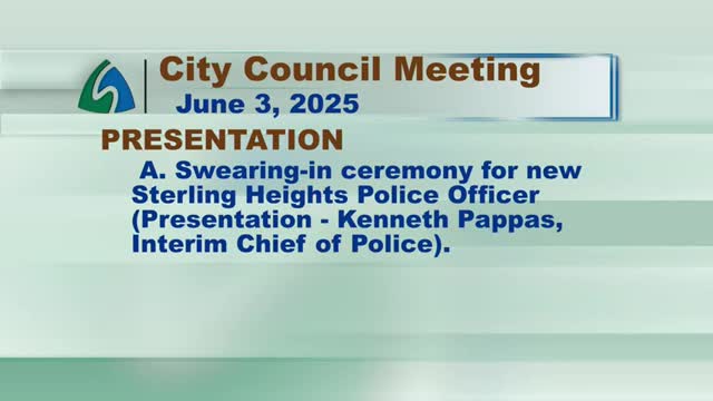 Sterling Heights swears in new police officer Scott Bursley