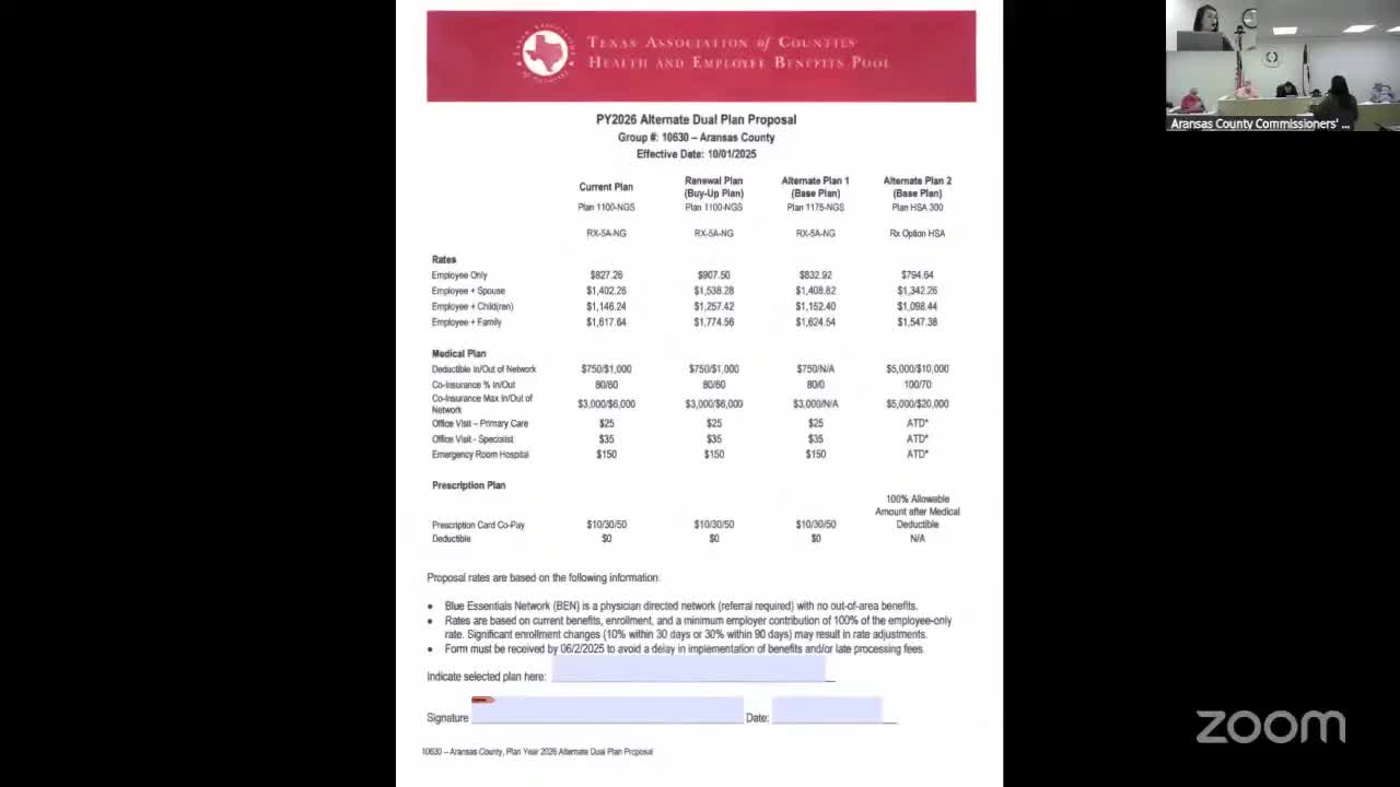 Aransas County employees urge retention of retiree health benefits; HR offers tiered compromise
