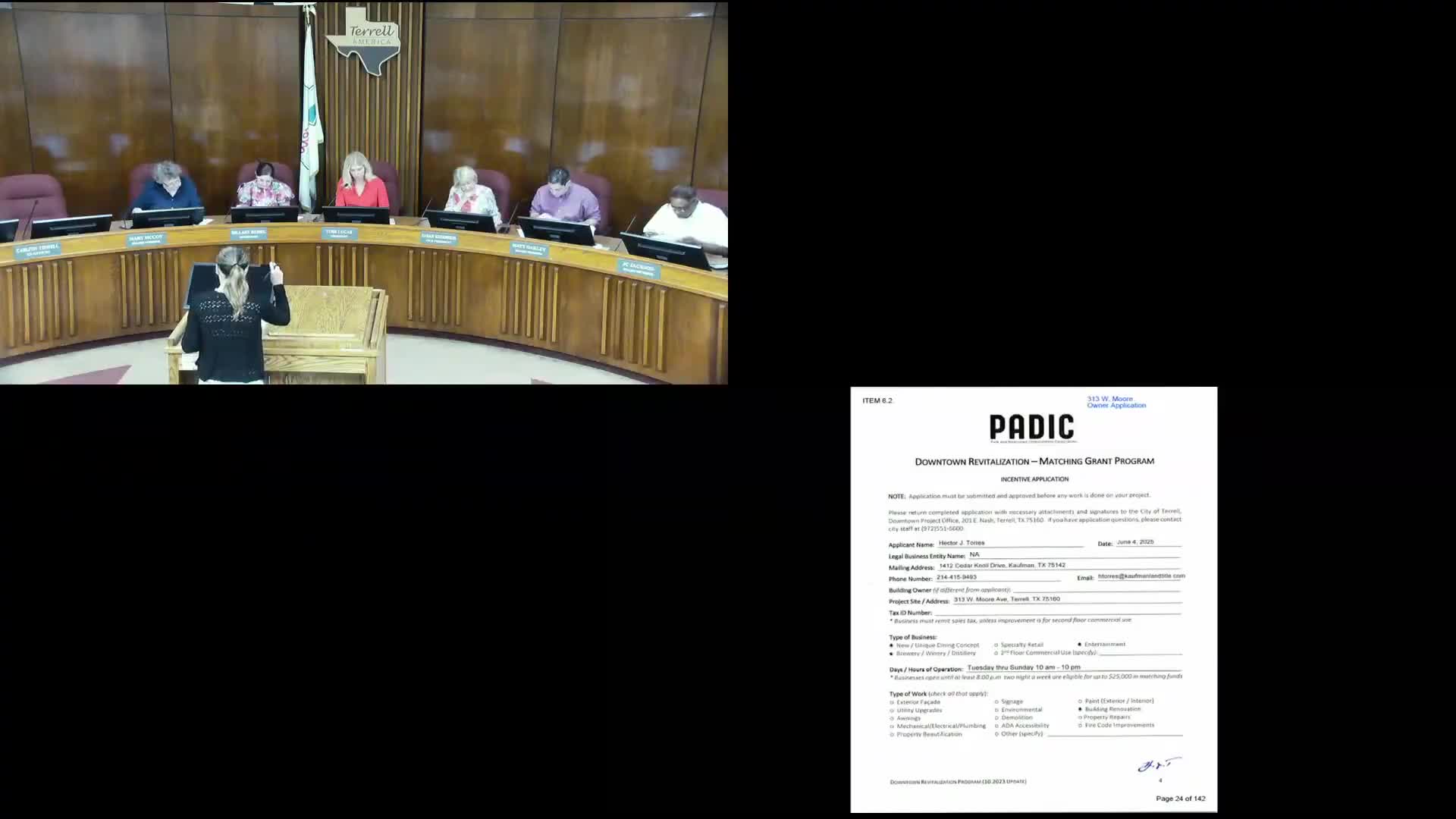 Paddock Board approves $73,279 in downtown grants and a 12‑month lease incentive for Terrell Social