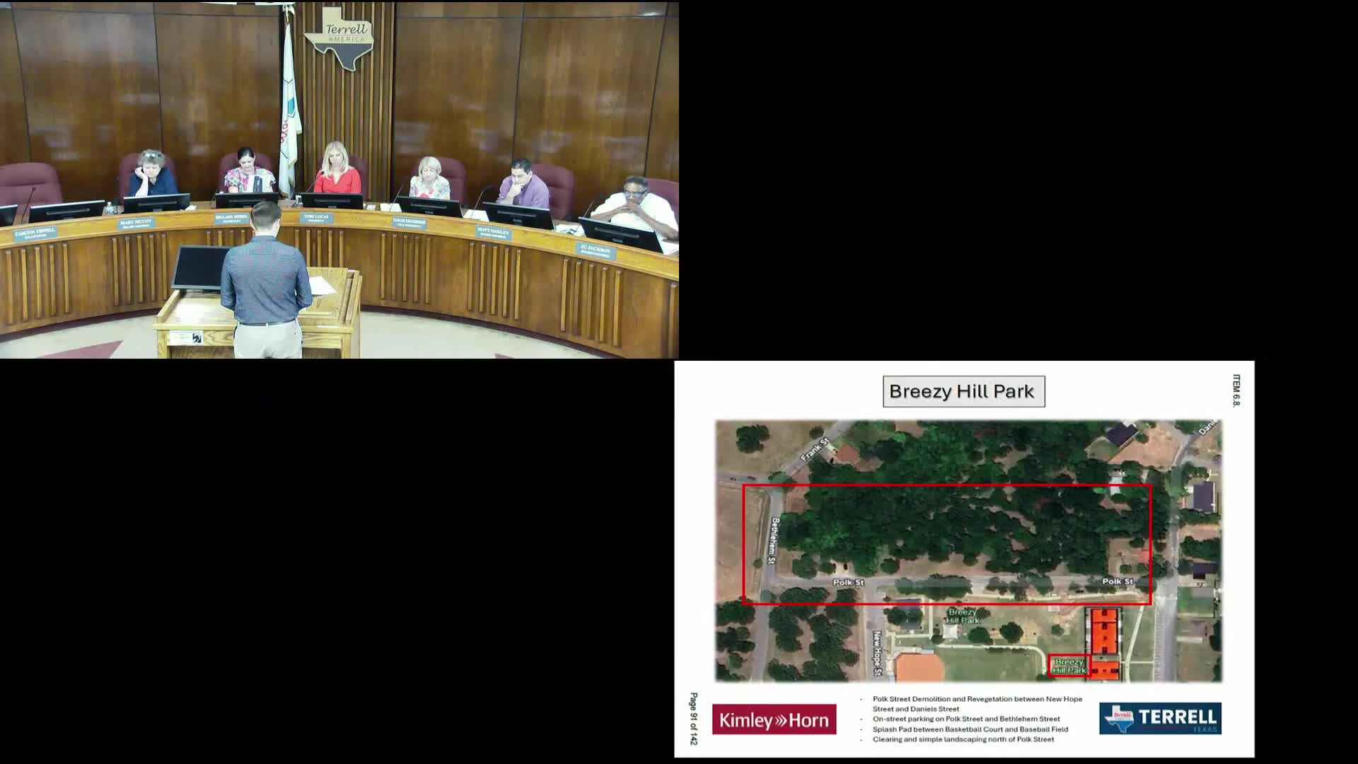 Terrell council reviews US 80 lighting and Catherine Street pedestrian safety projects
