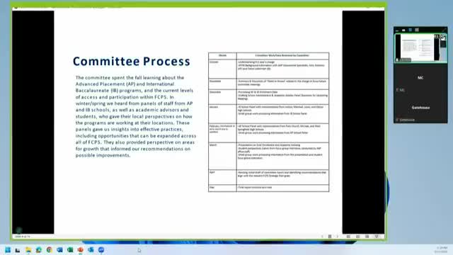 Fairfax County committee recommends expanding AP IB and dual enrollment access for students