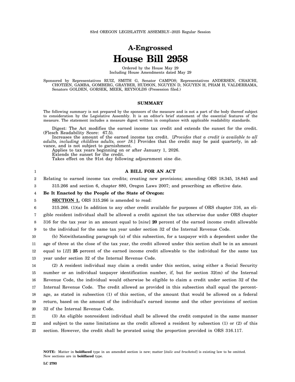 Oregon Legislature enacts 2025 tax law with phased implementation schedule