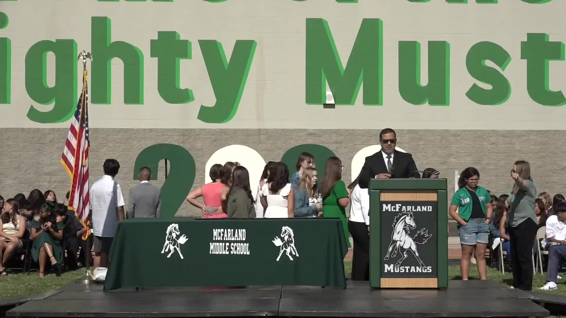 McFarland Middle School promotes Class of 2029, honors retiring staff and student achievements