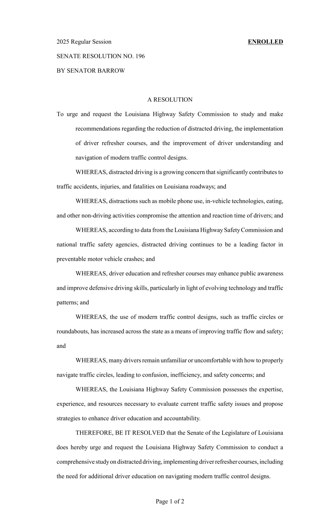 Louisiana Senate urges Highway Safety Commission to study distracted driving solutions