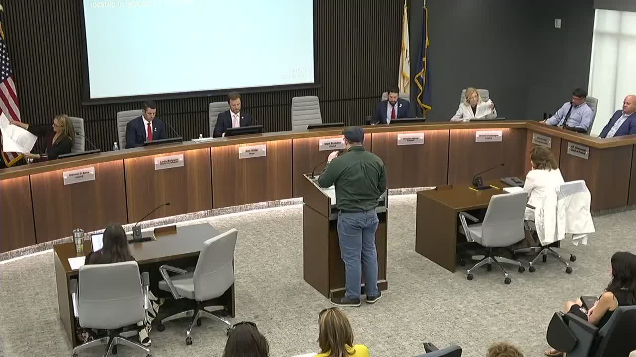 Council approves Central Village Phase 2 preliminary plat; drainage easement expanded, HOA tasked with maintenance