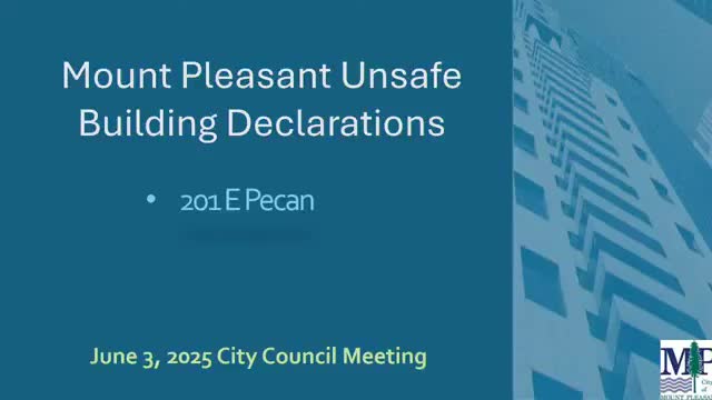 Mount Pleasant orders owner to demolish dilapidated house at 201 East Pecan within 30 days