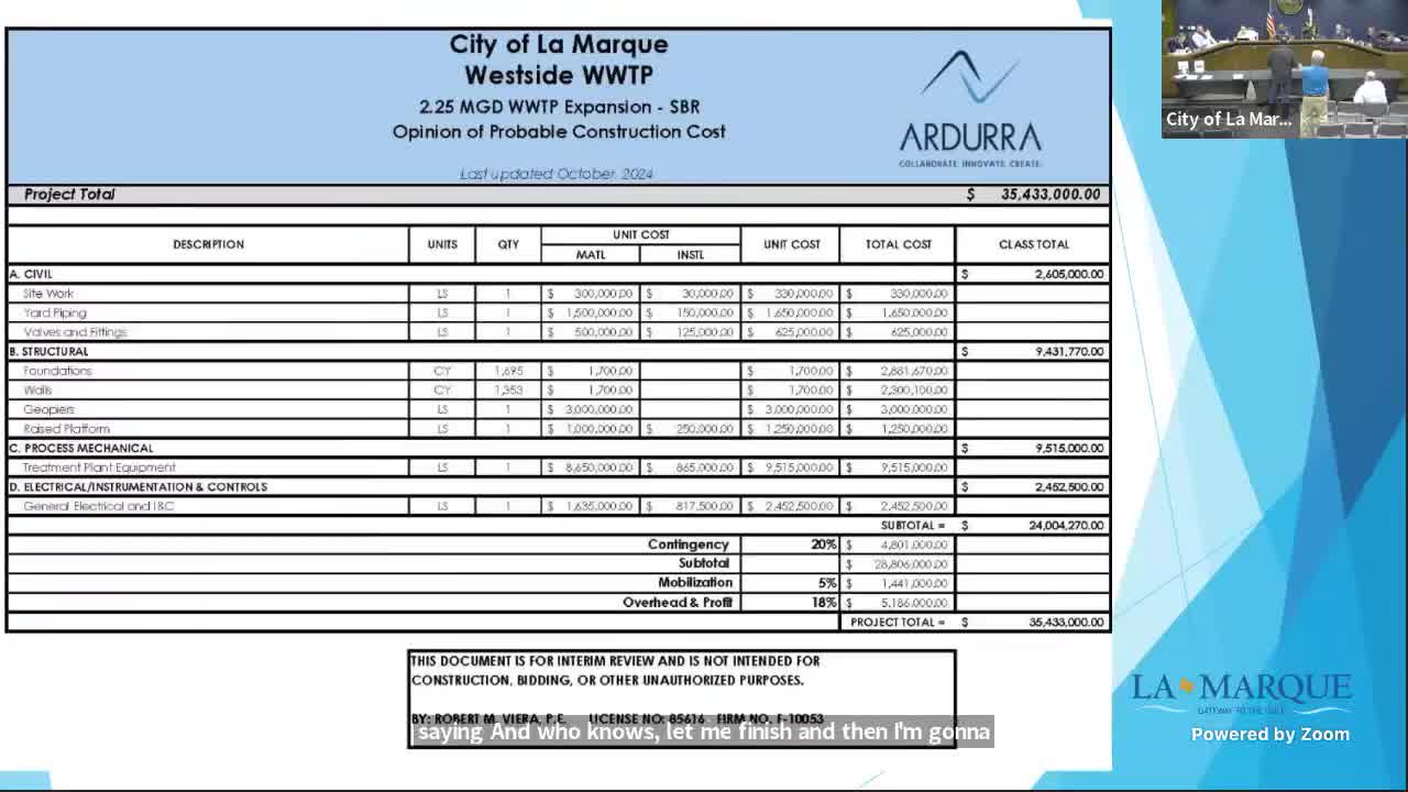 City Council reviews $32M sequencing batch reactor for wastewater treatment expansion