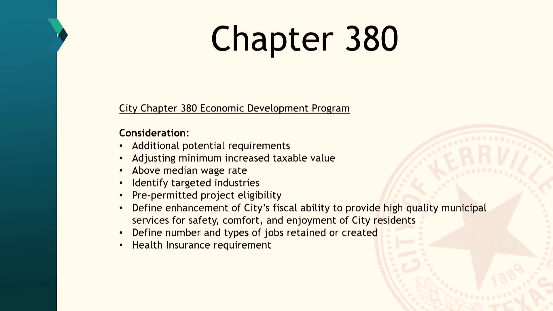 Kerrville Council proposes scalable economic development program for small businesses