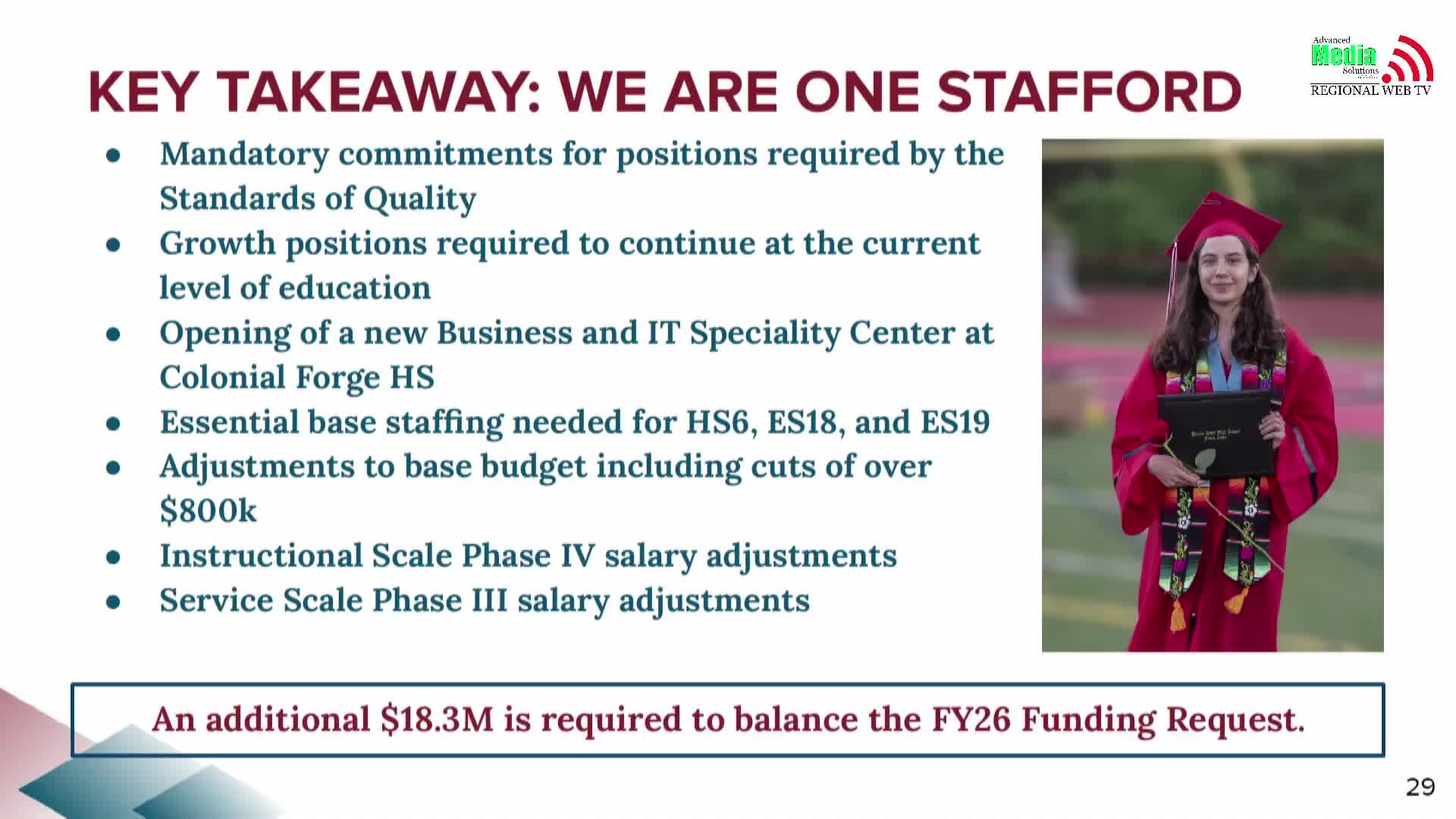 Stafford County requests $18.3M to enhance education and school safety