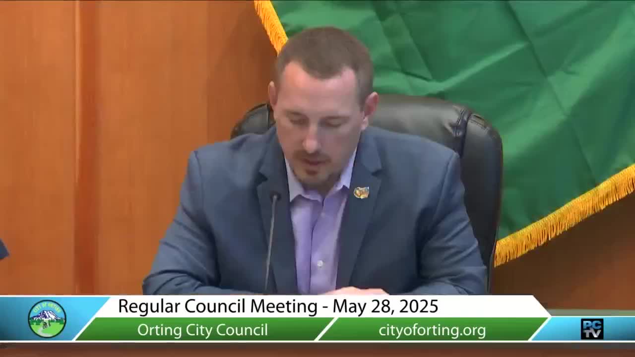 Orting City Council approves $331,471 in claims, routine payroll on consent agenda