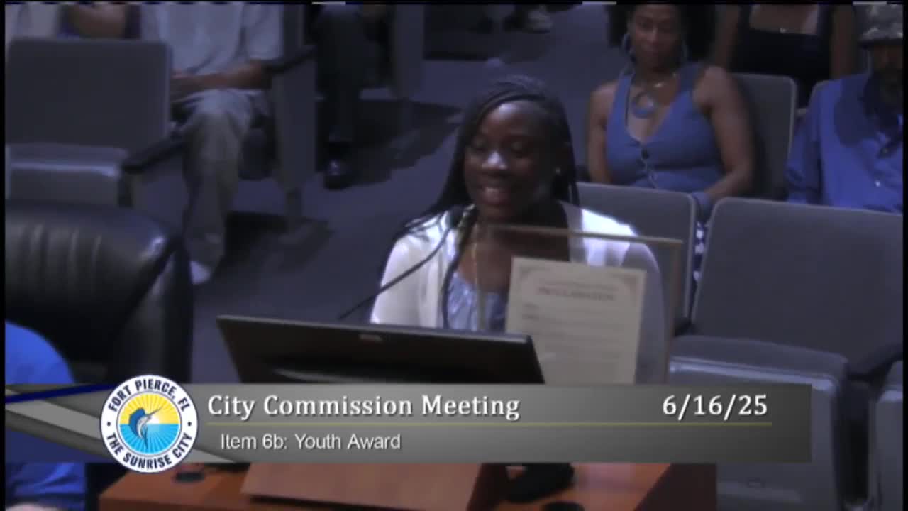 Mayor Hudson honors youth leaders Jose Hernandez and Milan Taylor in Fort Pierce