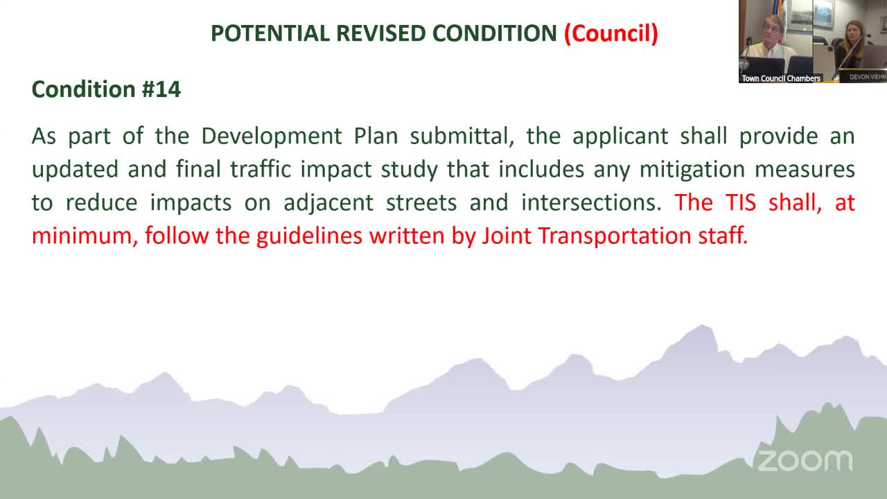 Town Council reviews conditions for 190,000 sq ft mixed-use development project