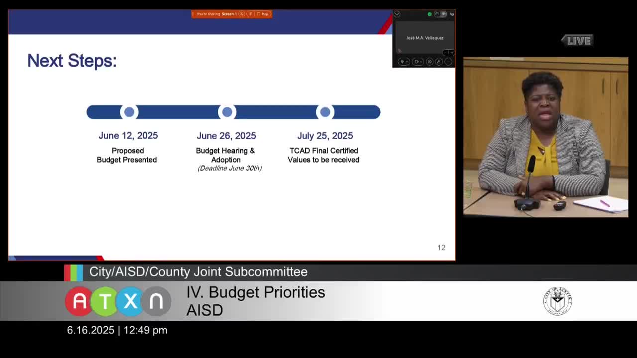 AISD leaders address budget shortfalls and state funding complexities at education meeting