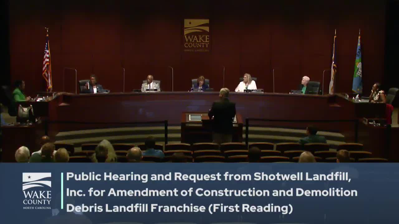 Wake County Board considers Meridian Waste landfill expansion amid community concerns