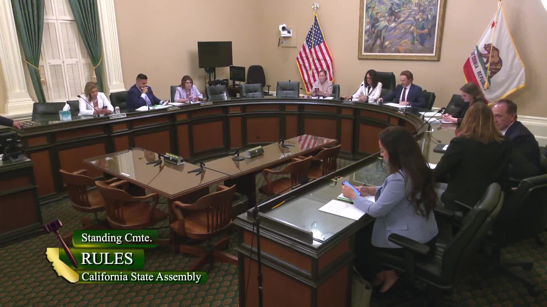 Ruls Commedias conducts roll call for item HR4 3 assembly vote