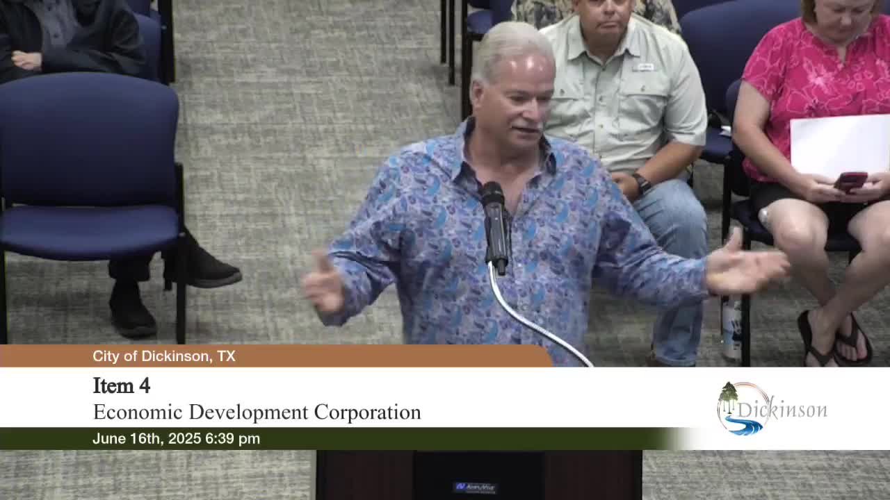 David Lehman demands better roads in Dickinson before city funding giveaways