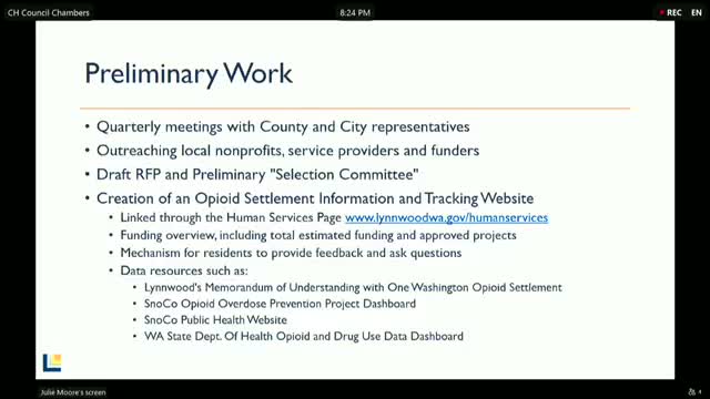 Lynnwood Council reviews opioid funding proposals and selects community partners