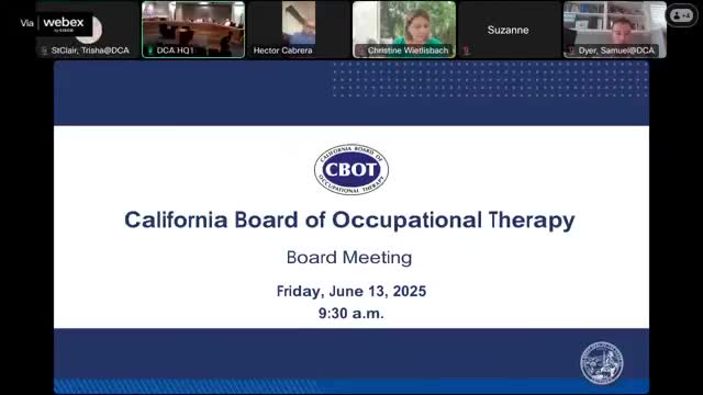 California Board of Occupational Therapy proposes fee increase for therapists and assistants