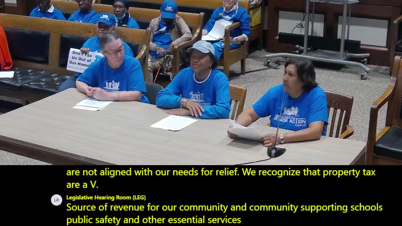 Seniors urge Massachusetts lawmakers for property tax relief and stronger support measures