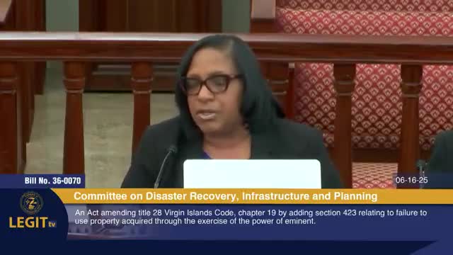 Senate debates accountability in Virgin Islands eminent domain legislation