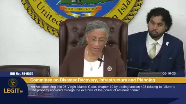Senator Francis advocates timeline for property use after eminent domain seizures