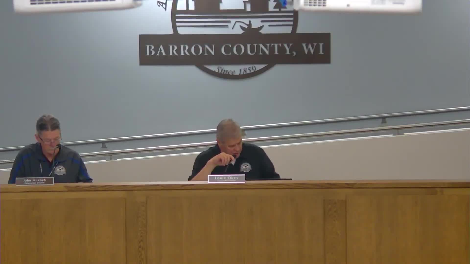 Pat Brown presents Staples Lake District expansion to Barron County Board