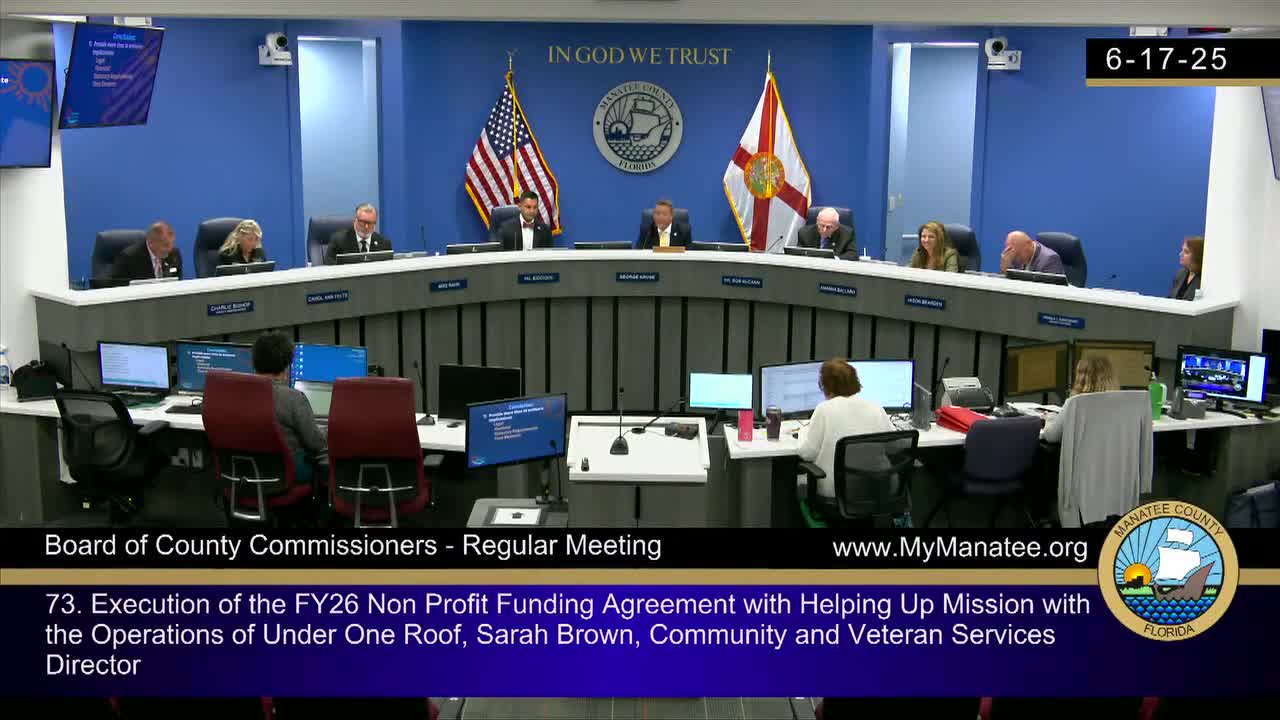 Manatee County Partners with Helping Up Mission to Launch Under 1 Roof Shelter for Women