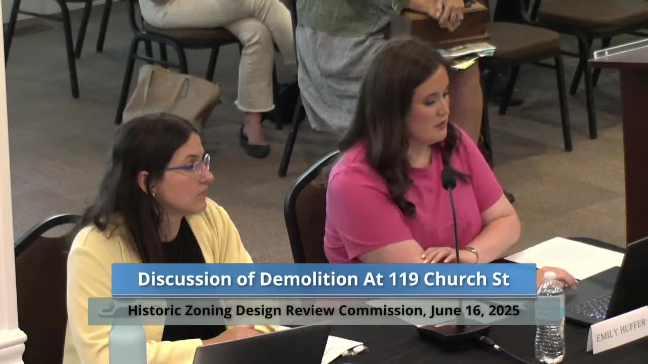 Historic zoning commission discusses conditions for demolition and future green space plans