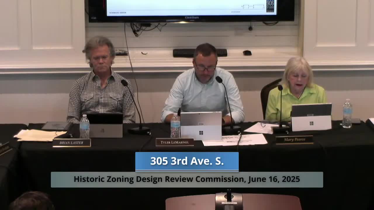 Historic Review Board critiques smokehouse design at Third Avenue property