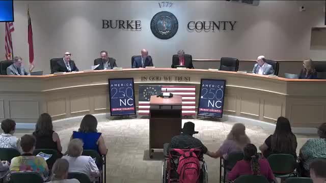 Reverend Alicia Connolly leads invocation at Burke County Commissioners meeting
