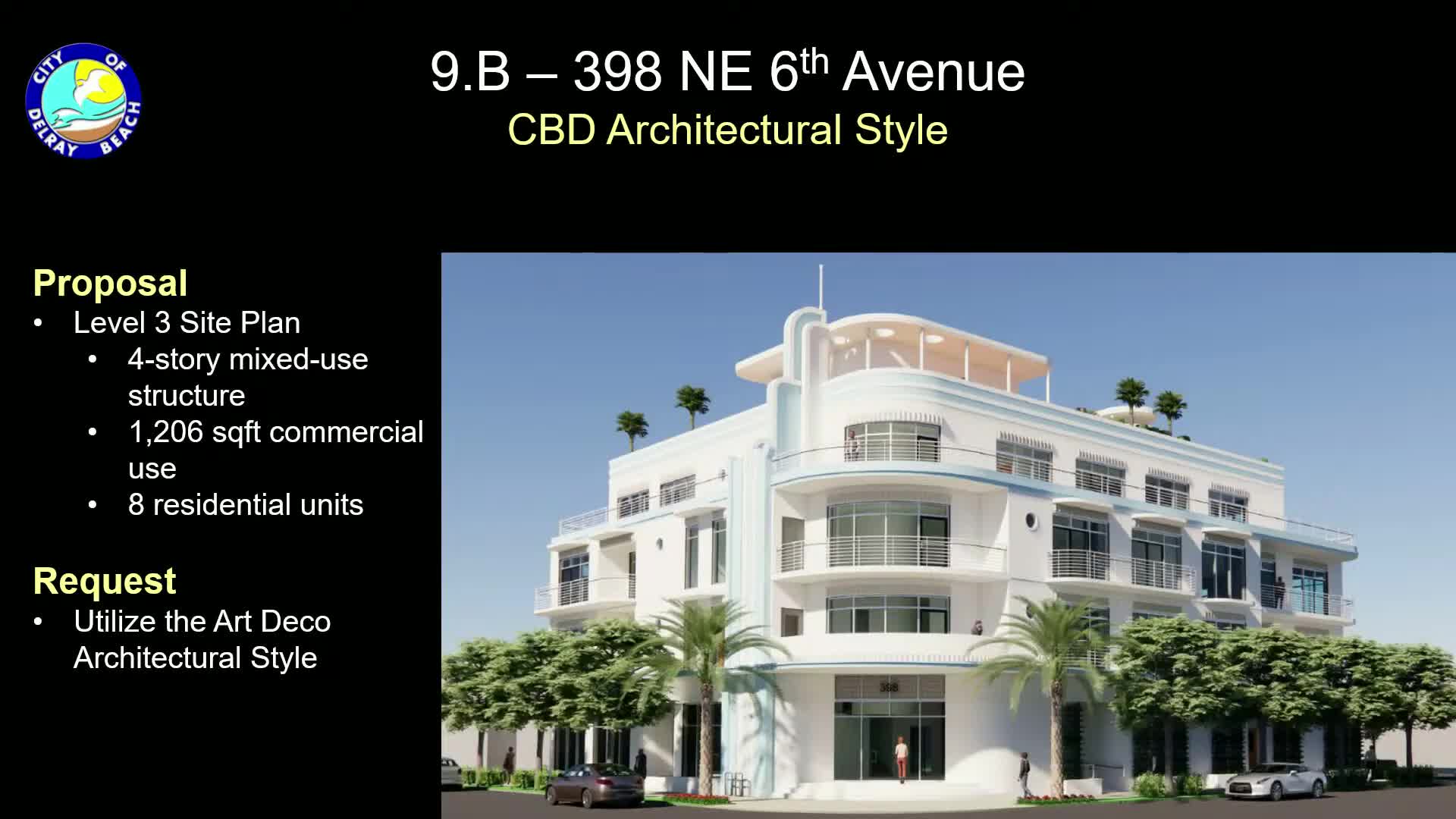 City Commission Reviews Art Deco Architectural Design for New CBD Development