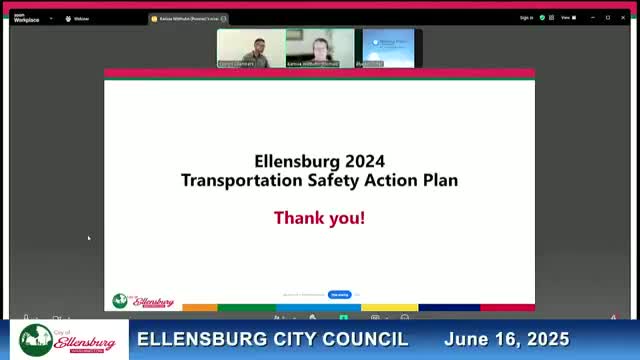Ellensburg City Council approves Transportation Safety Action Plan and Vision Zero commitment