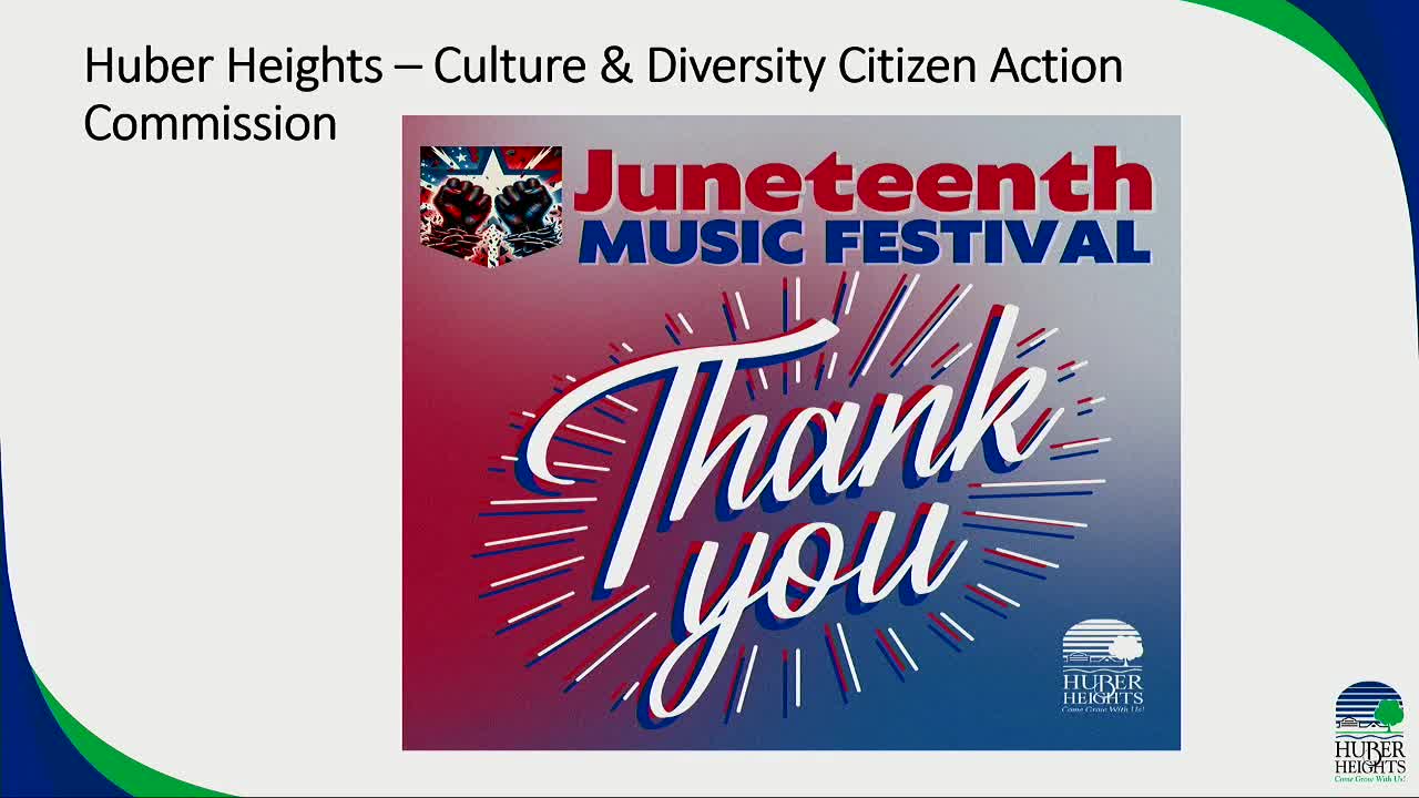 Huber Heights Cultural Diversity Commission celebrates successful Juneteenth event and announces initiatives
