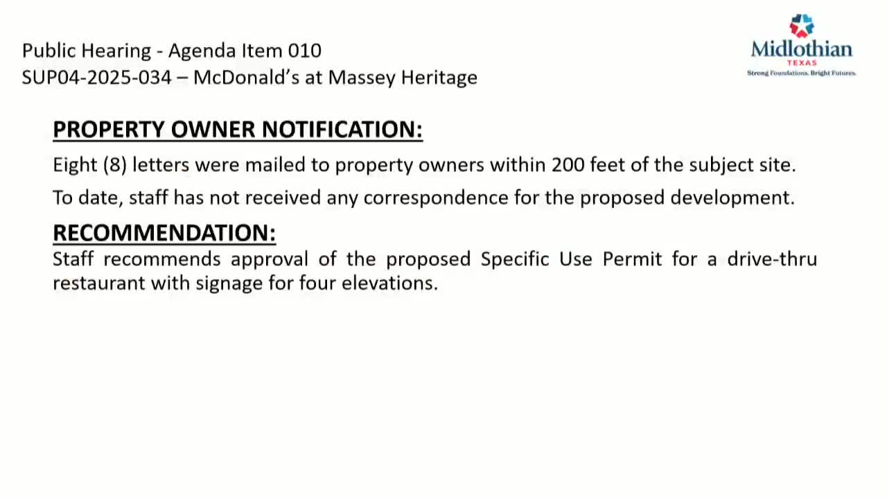 Planning Commission approves McDonald's drive-thru project near high school