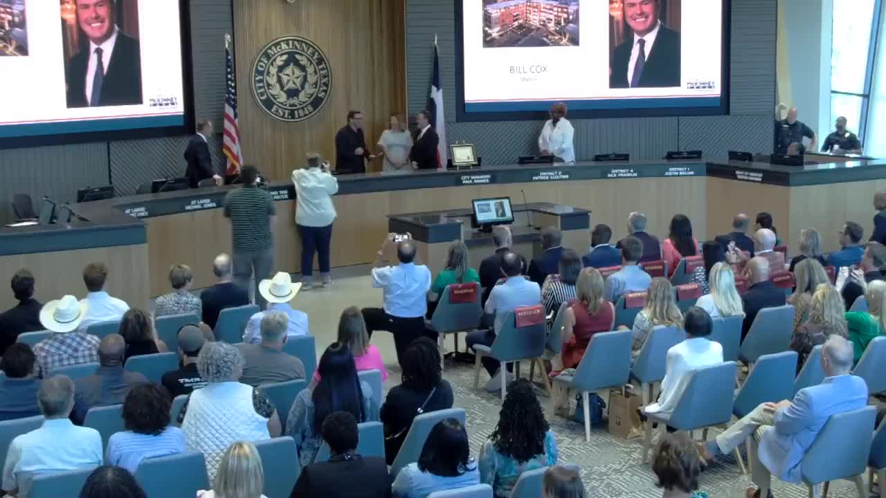 Congressman Veil Recognizes Bill Cox as McKinney's New Mayor