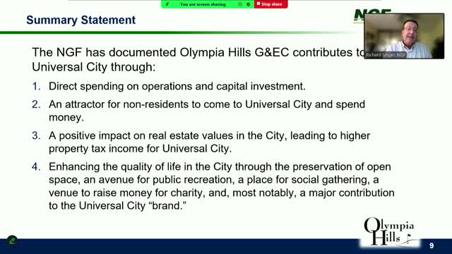 Universal City Council questions economic impact report on local golf course