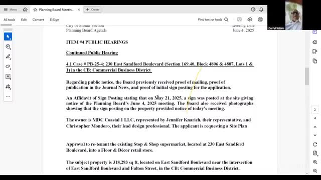 Board to consider Bridal Core proposal for 230 East Sanford Boulevard after applicant supplies materials