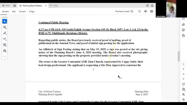 Adjourned project to return after architect absence; ZBA granted half‑story height variance